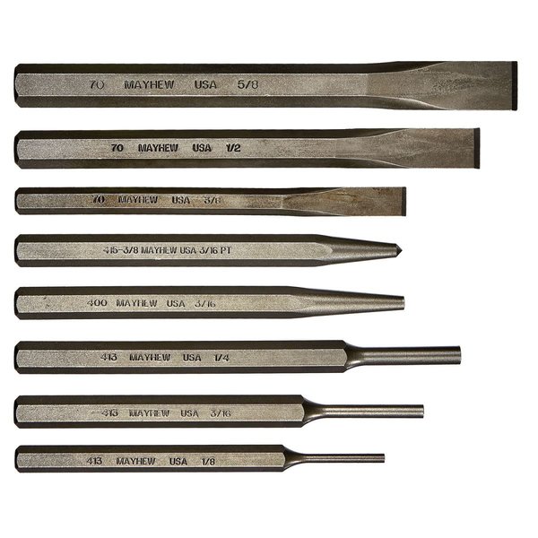 Mayhew PUNCH & CHISEL  EC KIT 8 PC 754-K MY61025